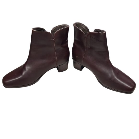 Munro Landyn 9 Women Brown Leather Boot Minimalist Office - Picture 3 of 8